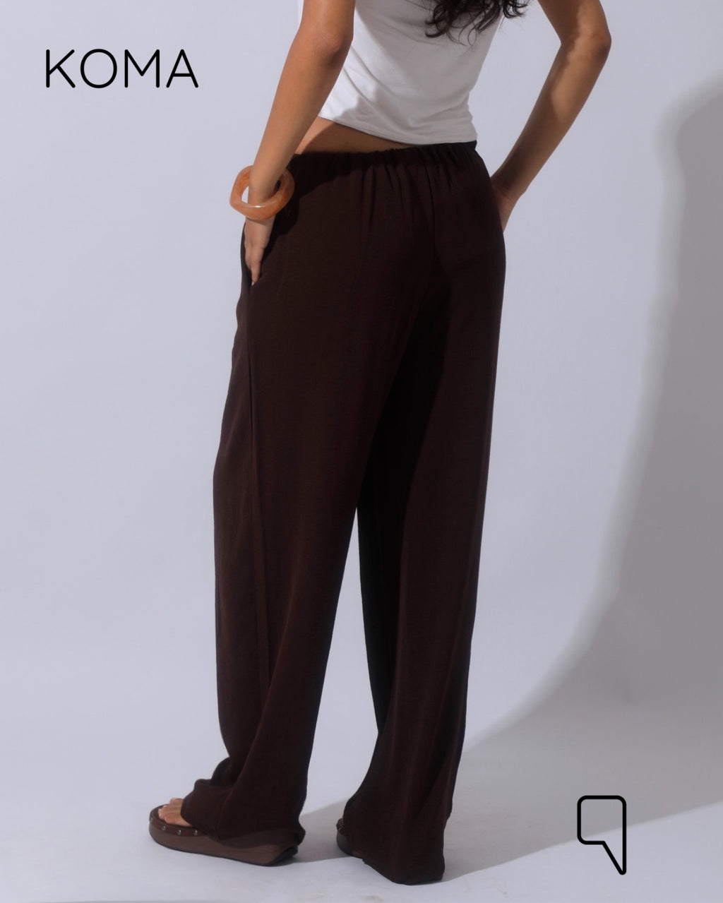 Elsie Lose Fit Trousers - Brown