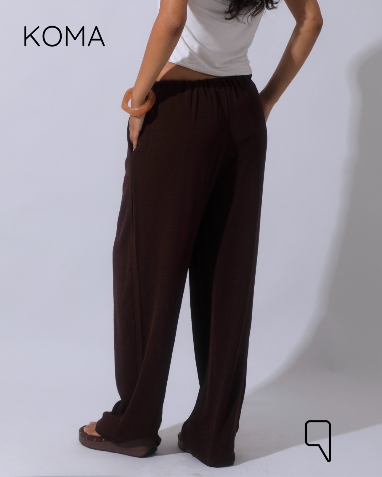 Elsie Lose Fit Trousers - Brown