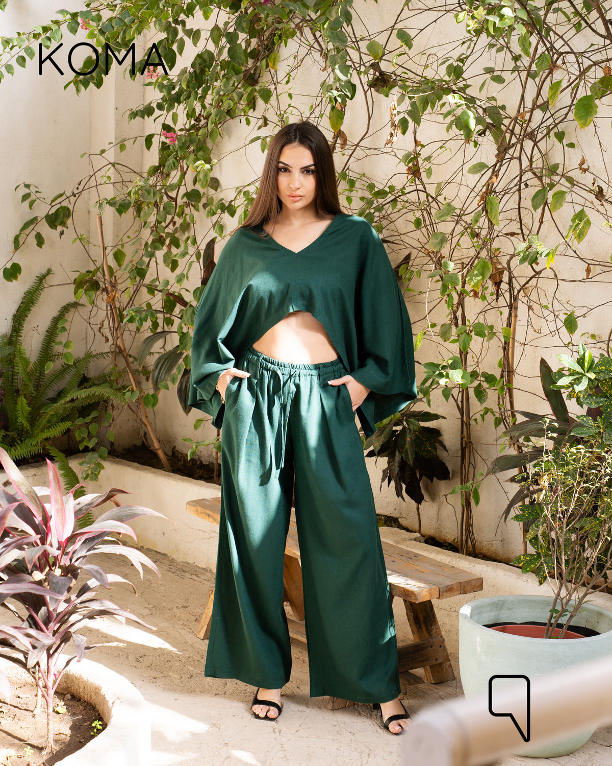 Anabella Blend Trousers - Green