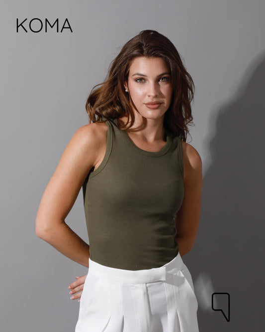 Basic Tank Top  - Olive