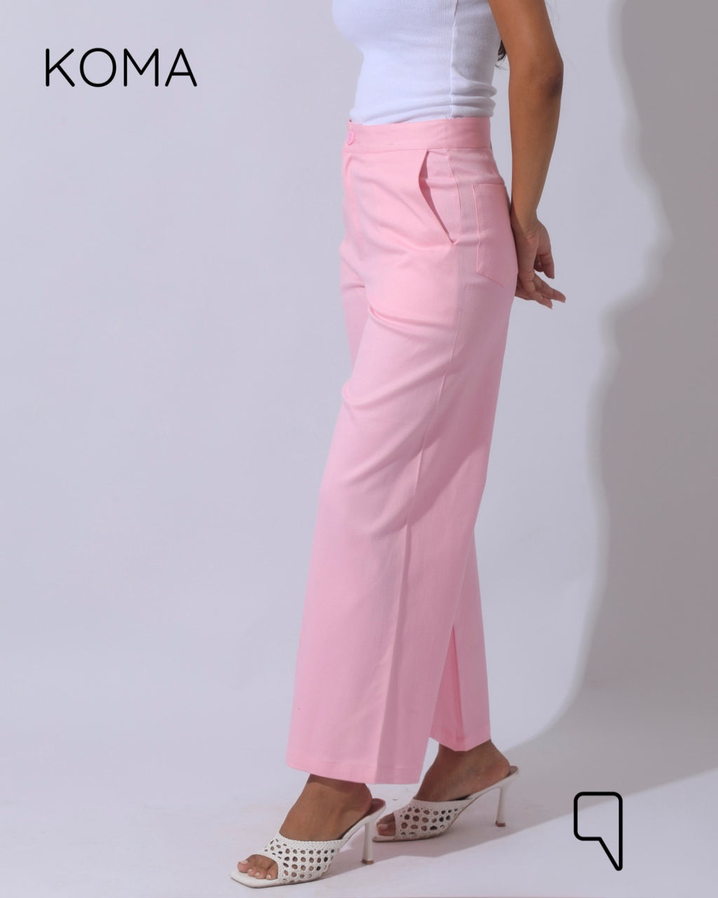 Maddelena Mini Flare Trousers - Pink
