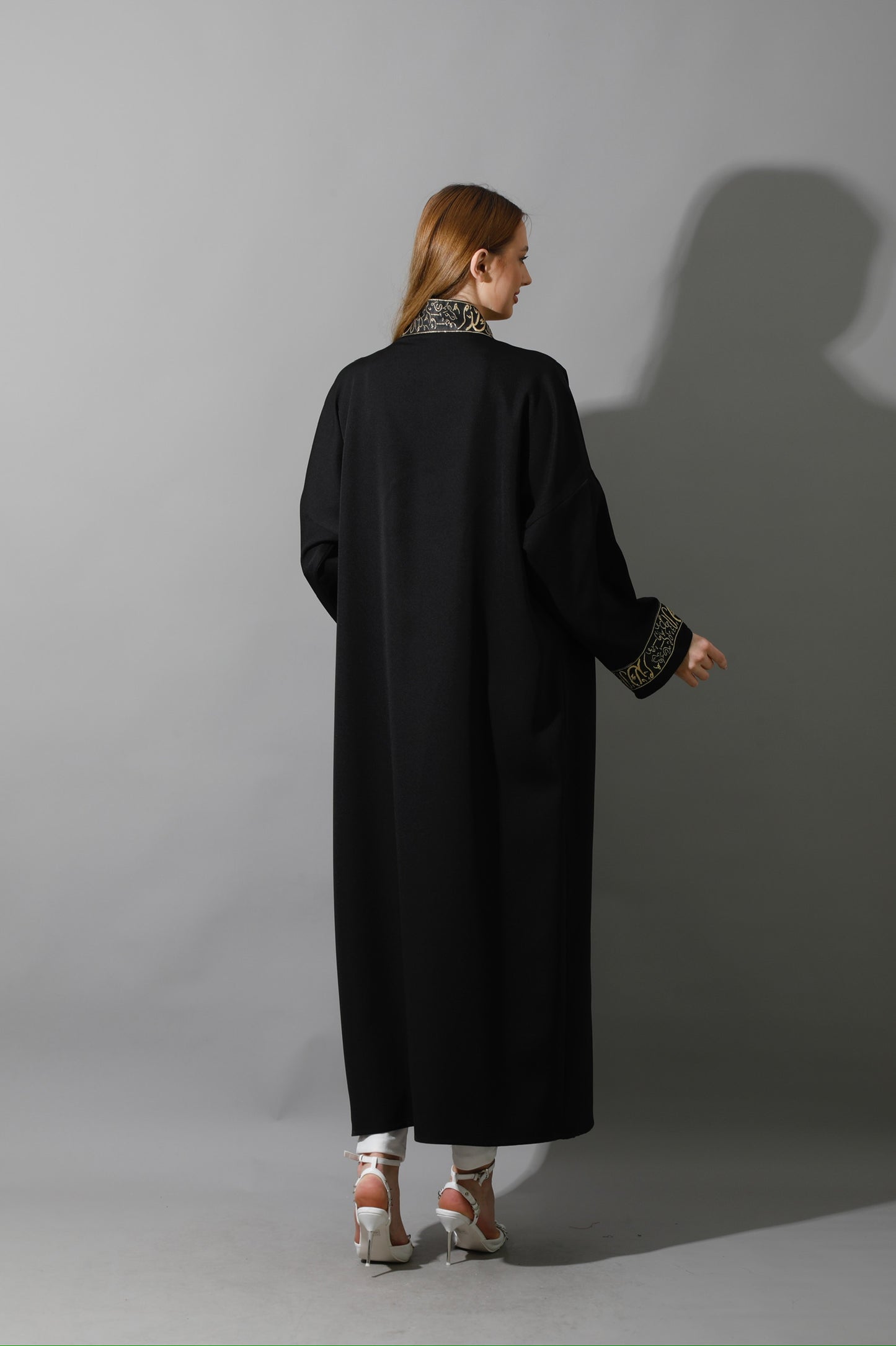 Arabic Long Kaftan - Black & Gold