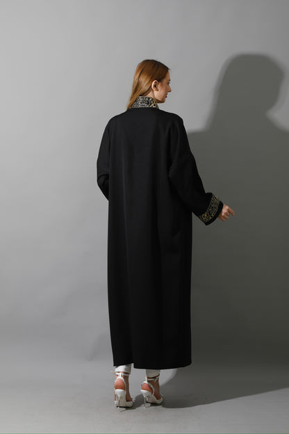 Arabic Long Kaftan - Black & Gold