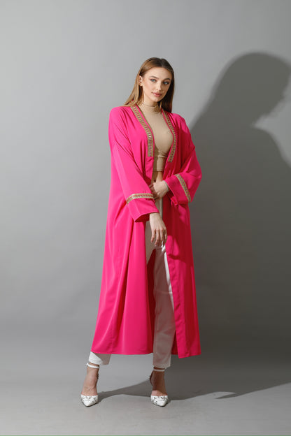 Long CBH Kaftan - Barbie Pink