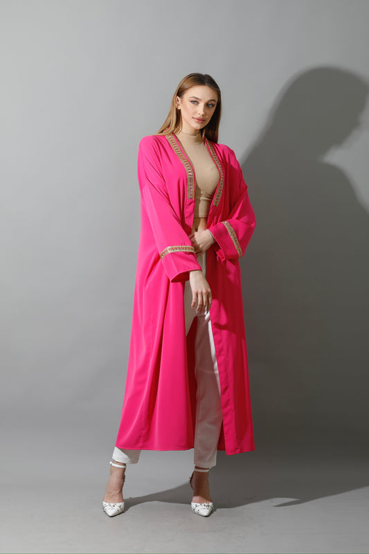 Long CBH Kaftan - Barbie Pink