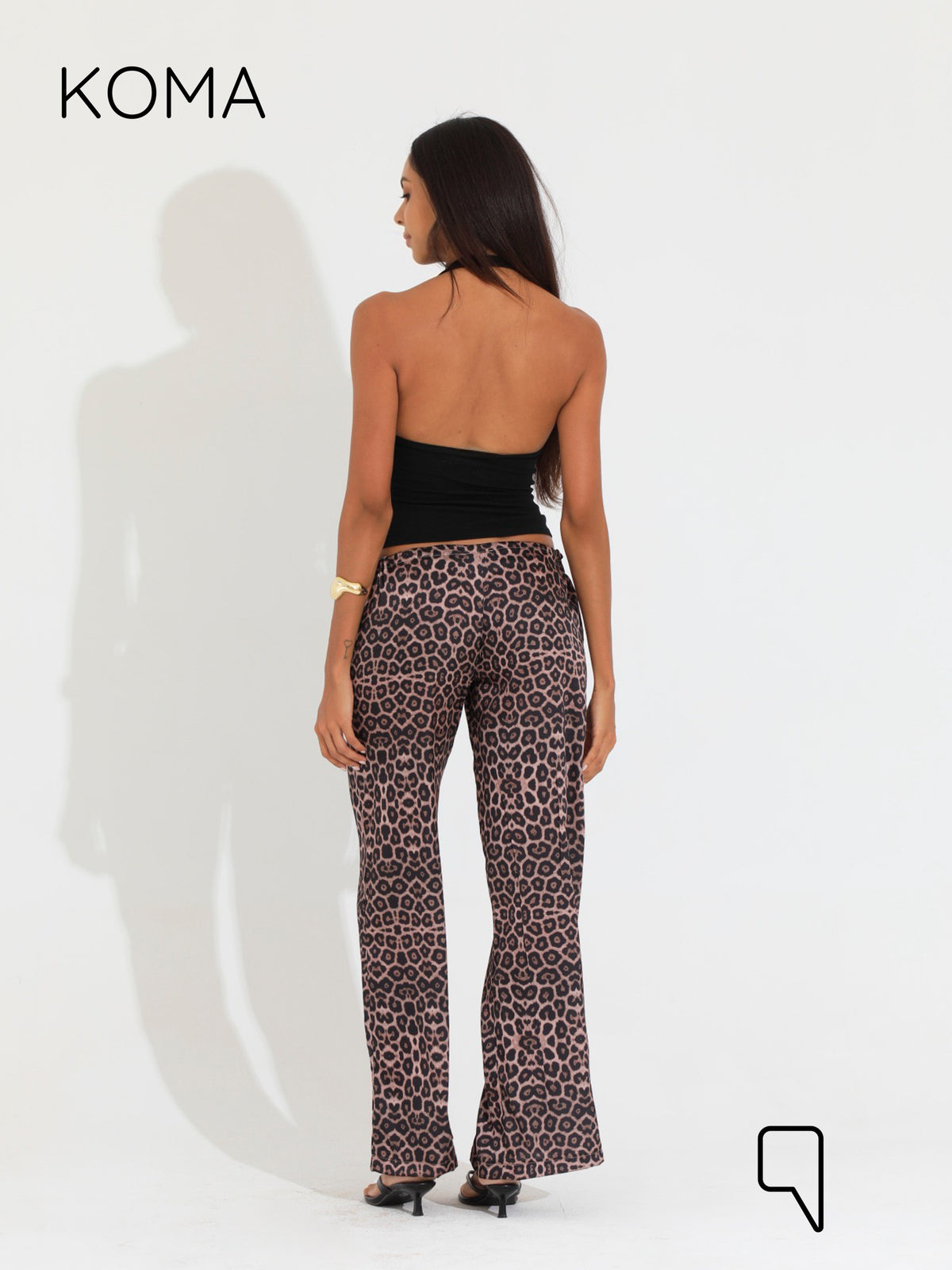 Elsie Lose Fit Trousers - Multicolored Tiger