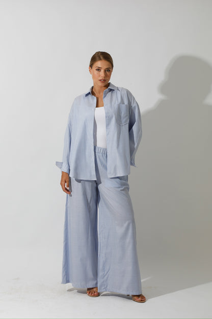 Lose Striped Shirt - Striped Blue