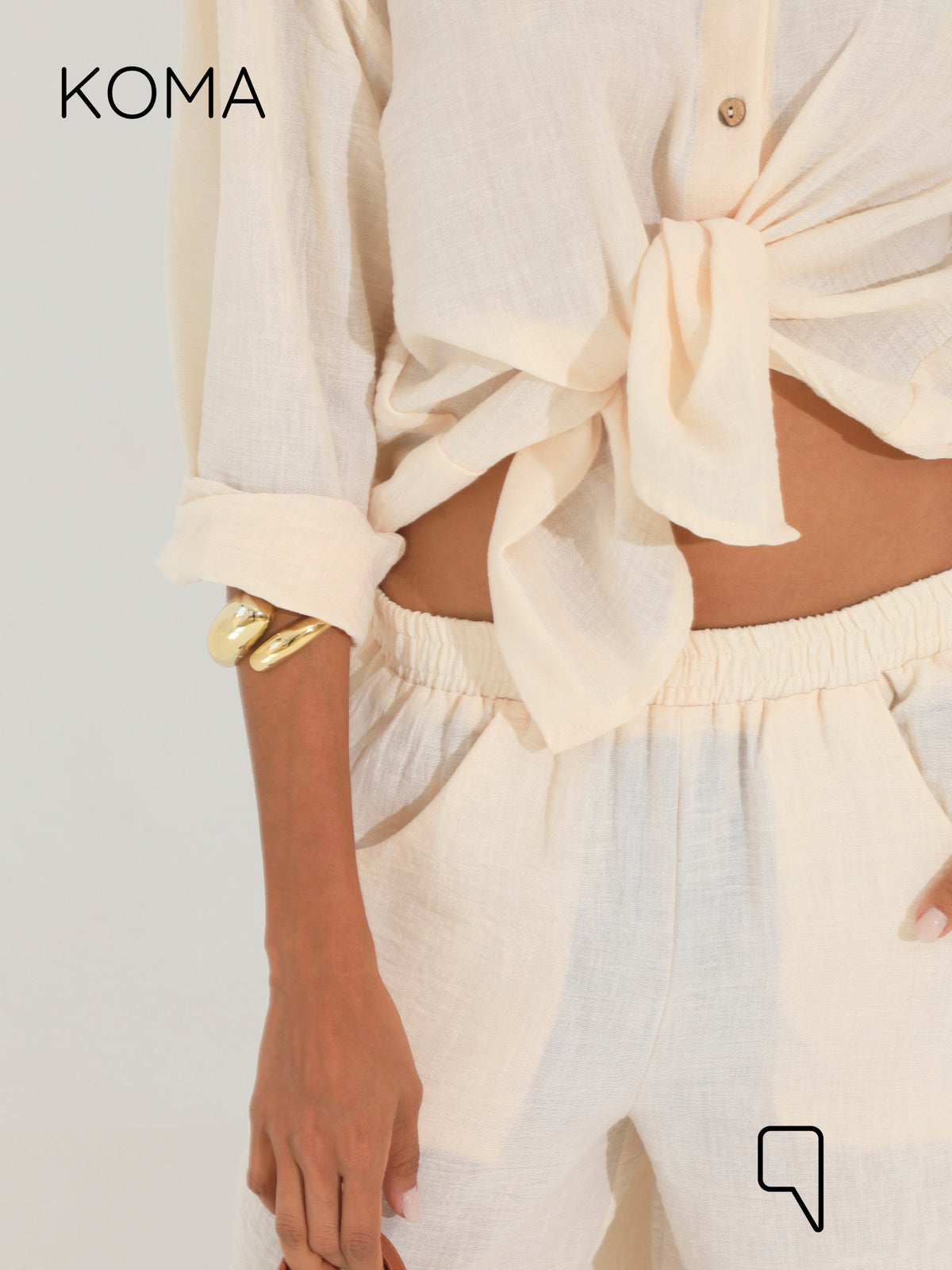 Matilda Long Sleeves Shirt - Beige