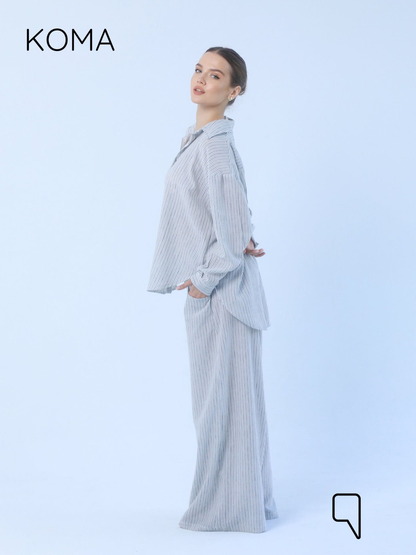Matilda Long Sleeves Shirt - Striped Black