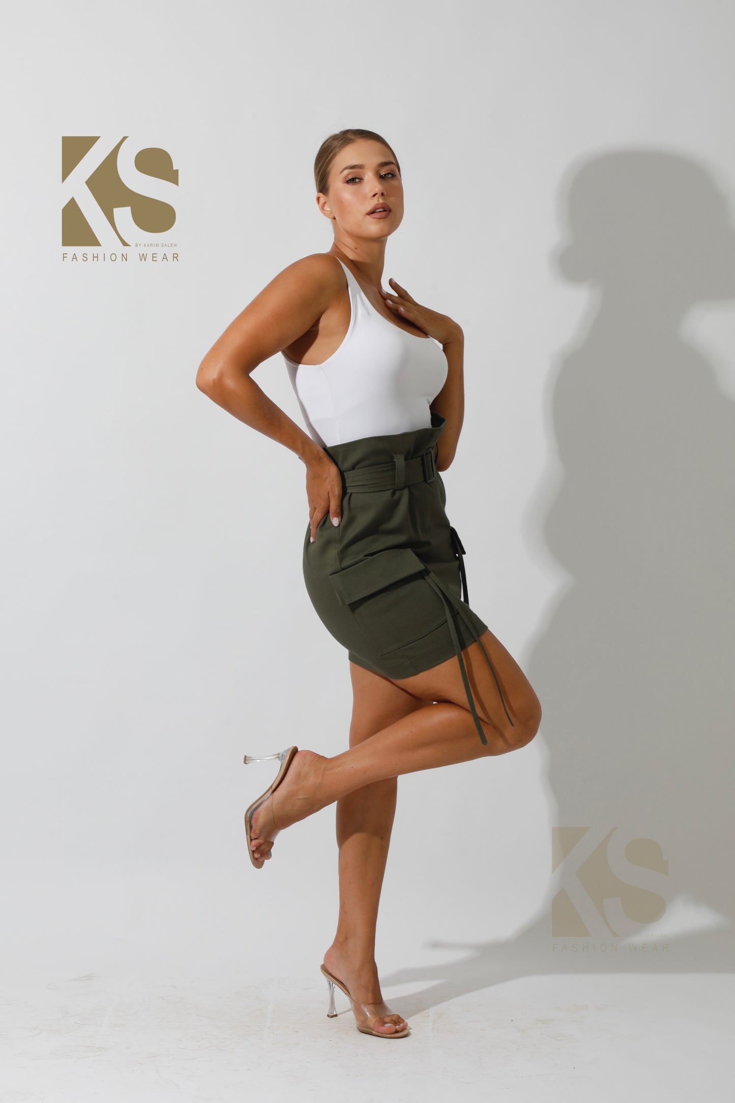 Baggi Short Skirt - Olive