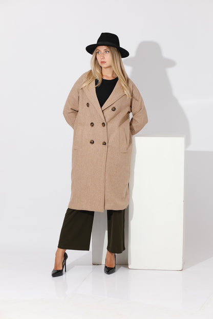 Double Breasted Coat - Beige