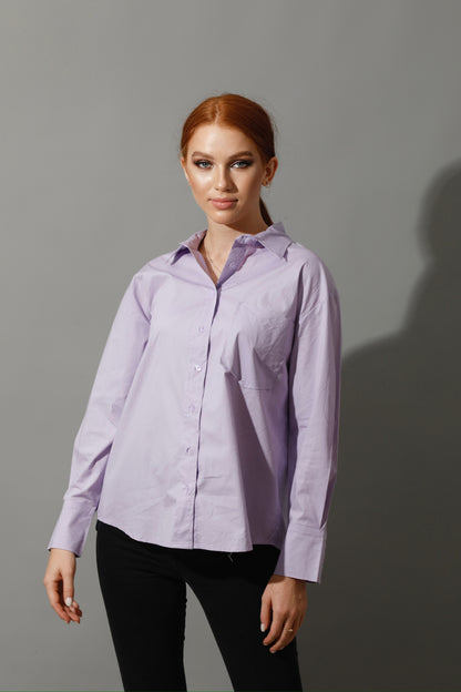 Back Slit Shirt - Lavender