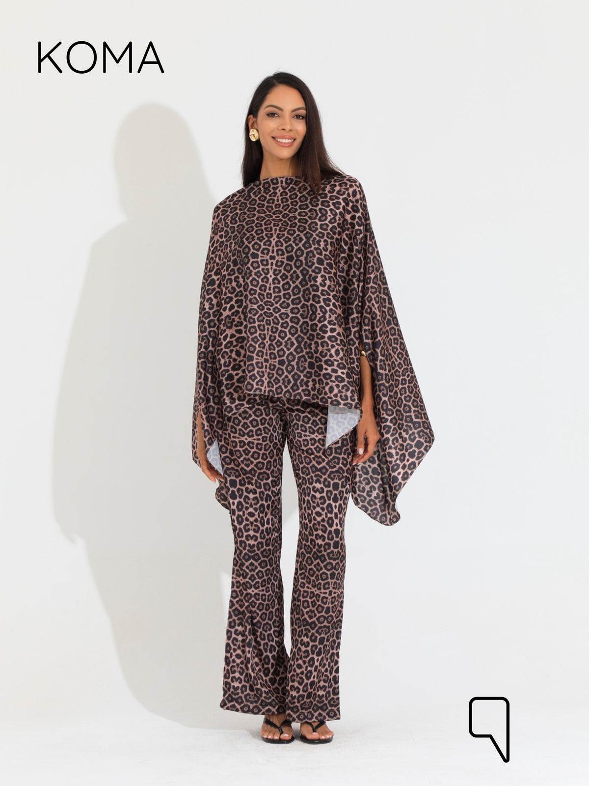 Celeste Satin Butterfly Blouse - Multicolored Tiger