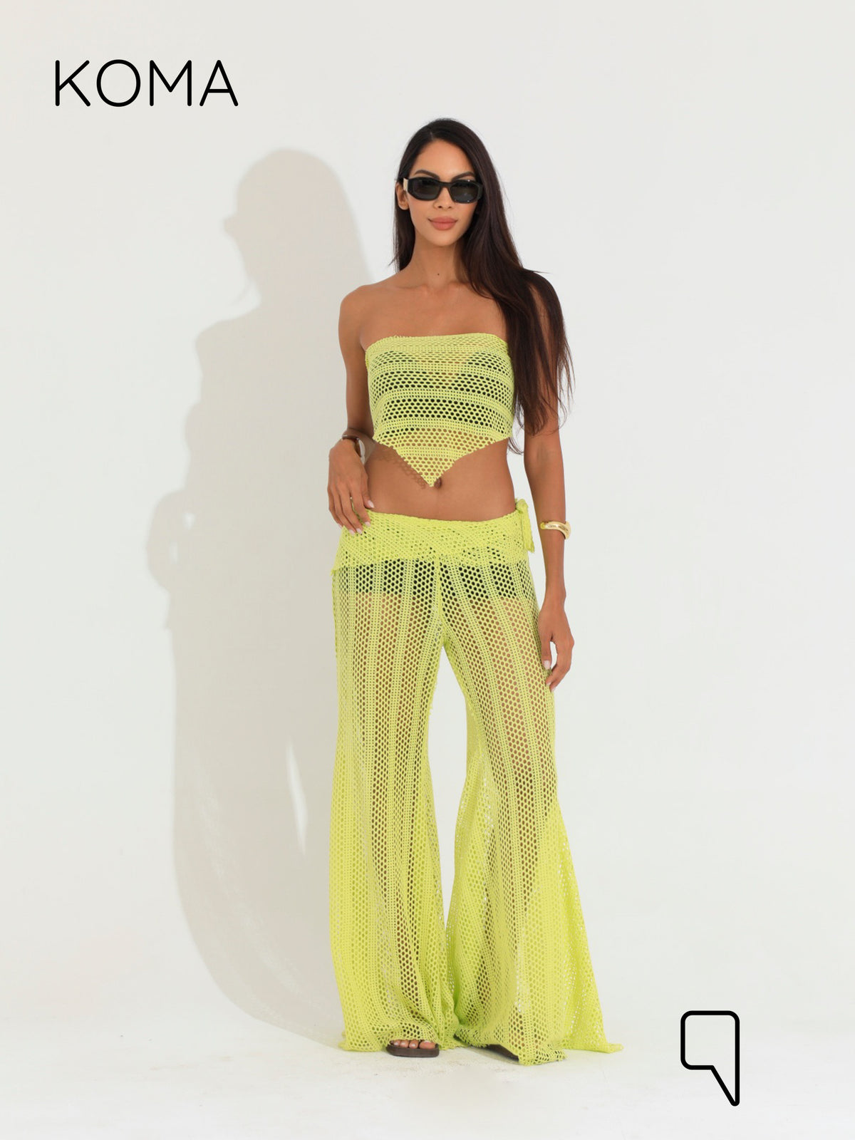 Paula knitted Top - Lime Green