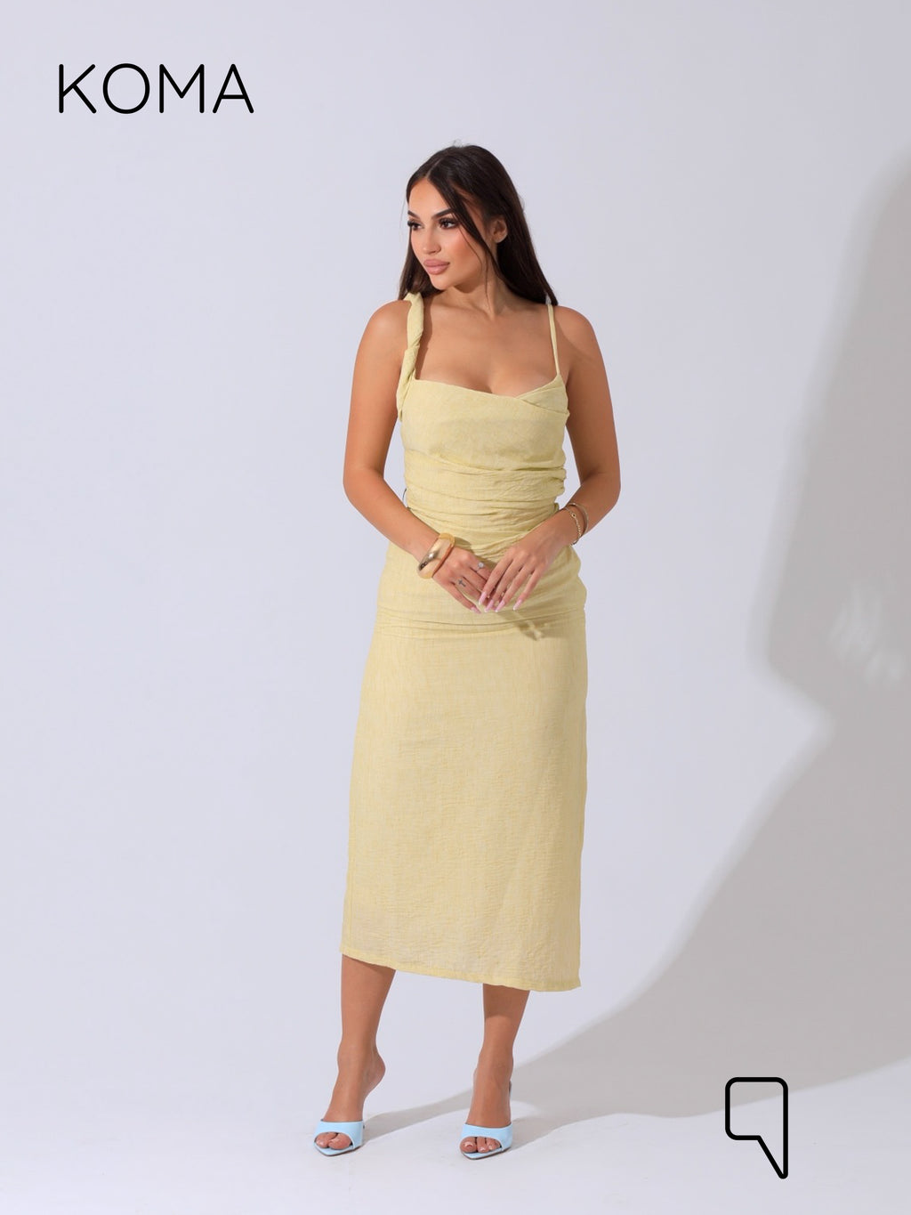 Krysel Midi Dress - Yellow