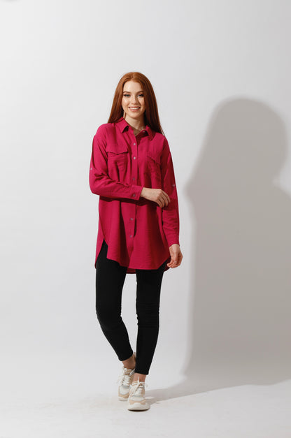 Shirt ‏with Two Pockets - Orchid Purple