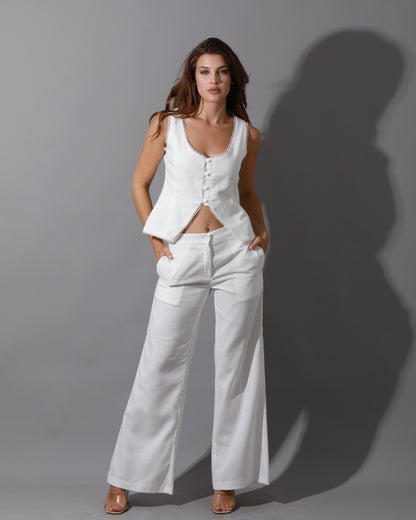 Lenine Accessorized Vest - White