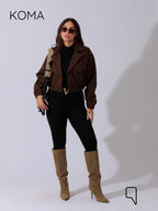 Salima Puffy Jacket - Brown