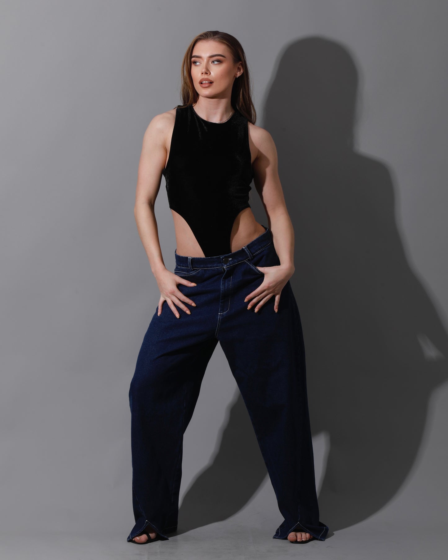 Velvet Body Suit - Black