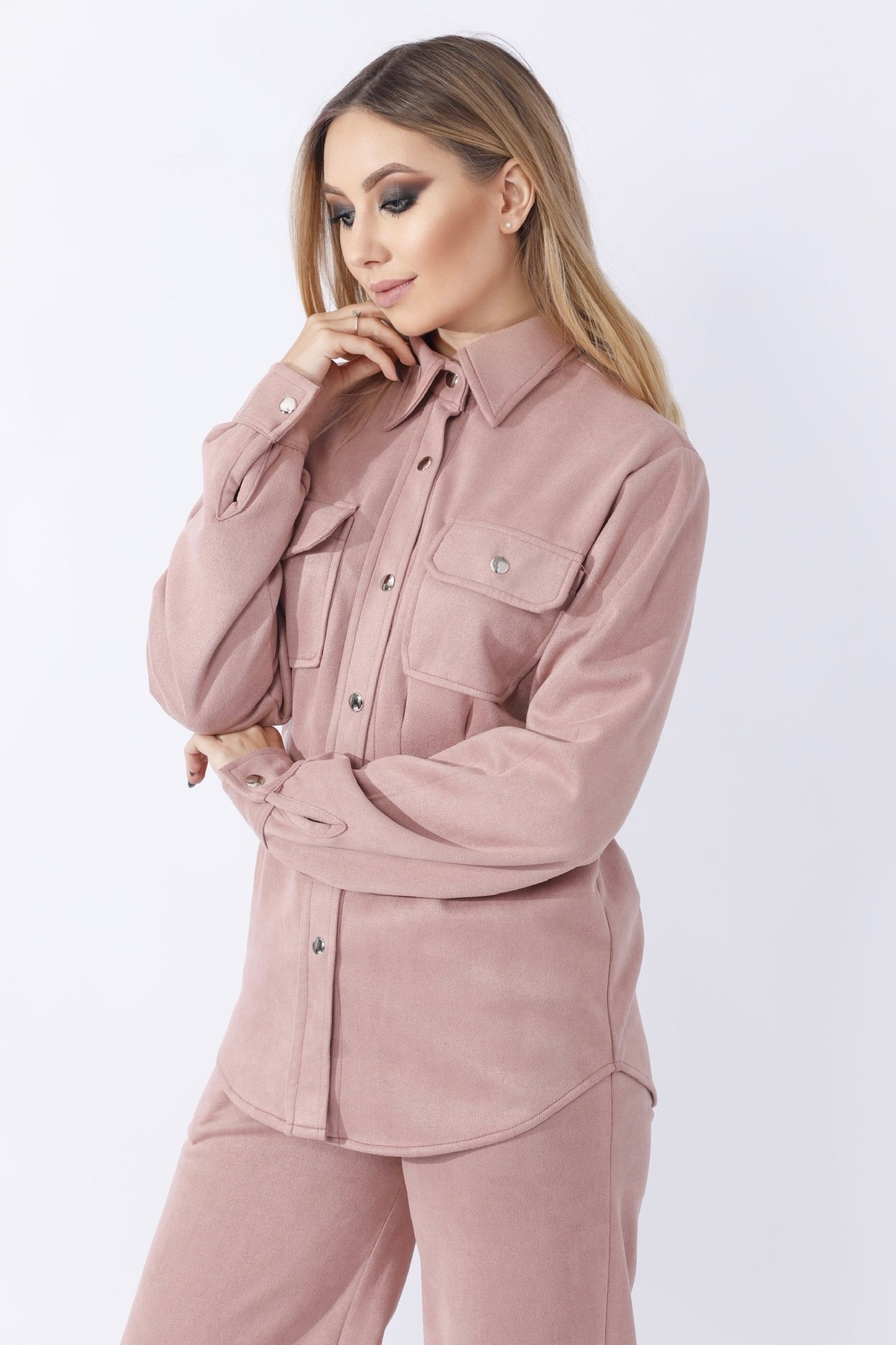Suede Shirt - Pink