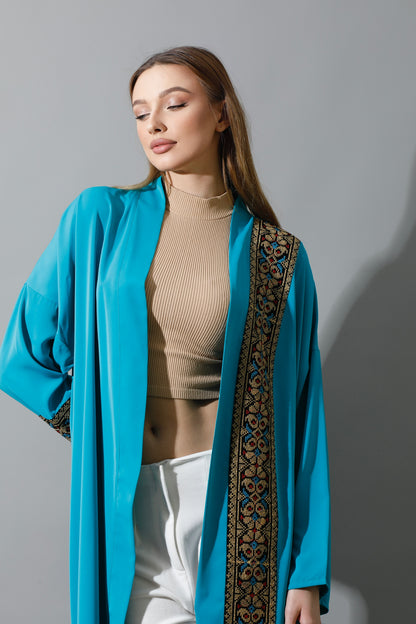 Long CBH Kaftan - Turquoise