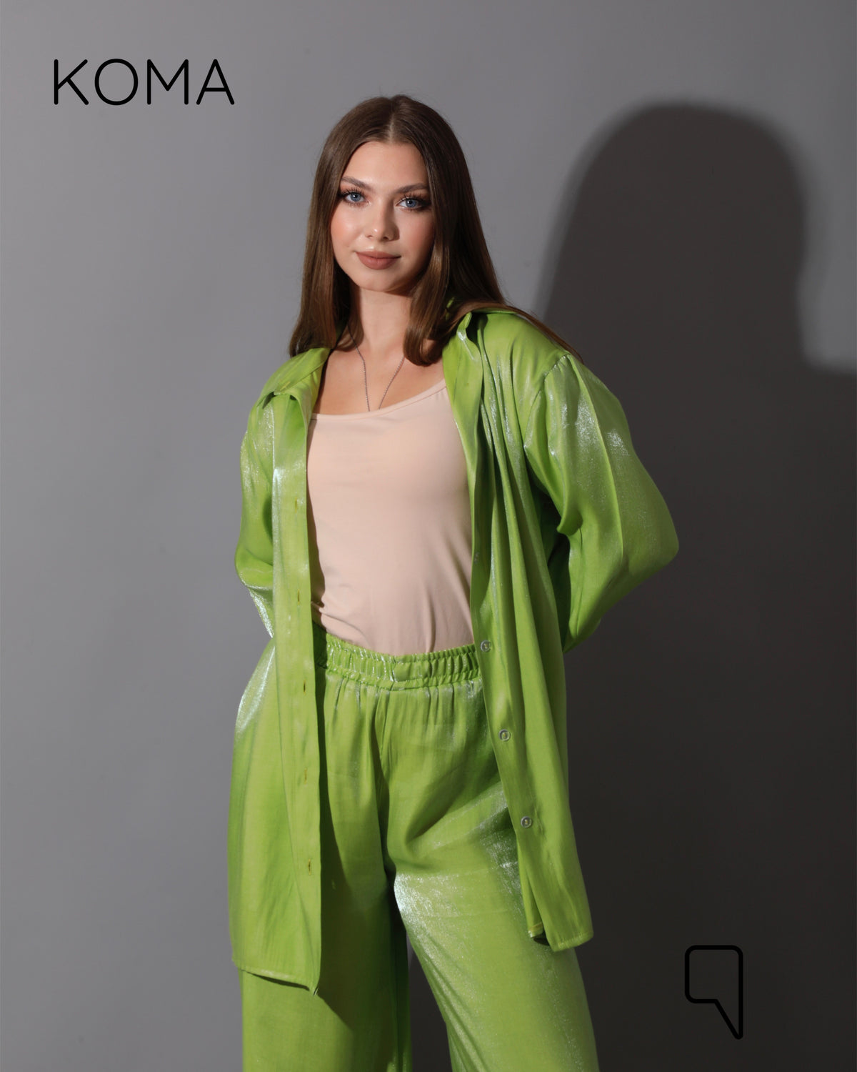 Shemer Long Shirt - Lime Green