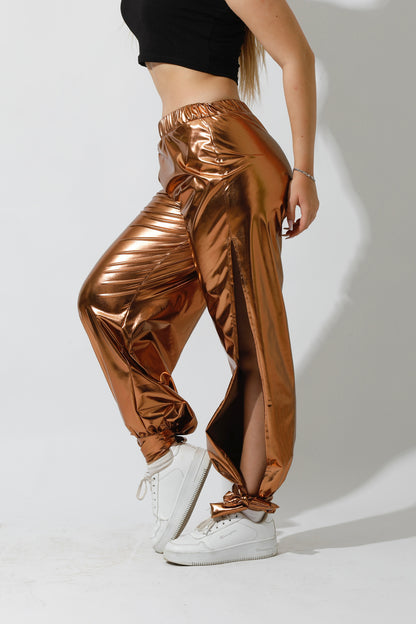 Side Slit Trousers - Dark Gold