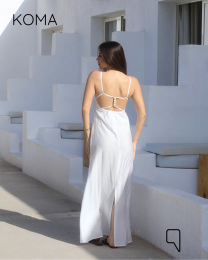 Noella Backless Maxi Dress - Baby Blue