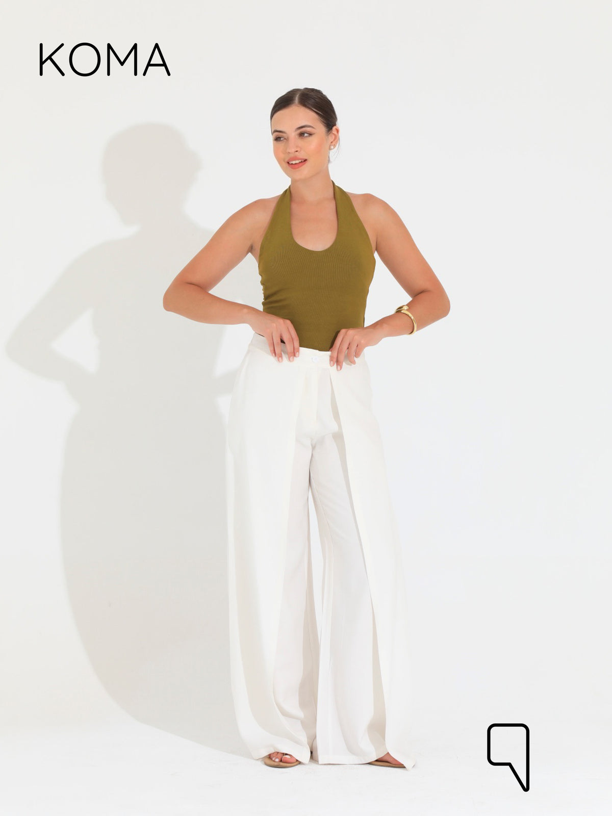 Kendra Double Layer Trousers - White