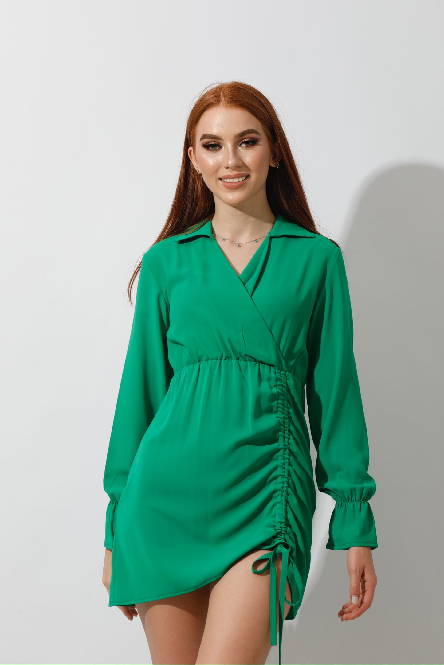 Dress Shirt With Long Sleeves - Green