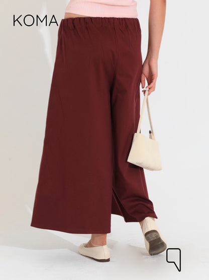 Violet Culottes Trousers - Maroon