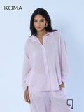 Matilda Long Sleeves Shirt - Striped Pink