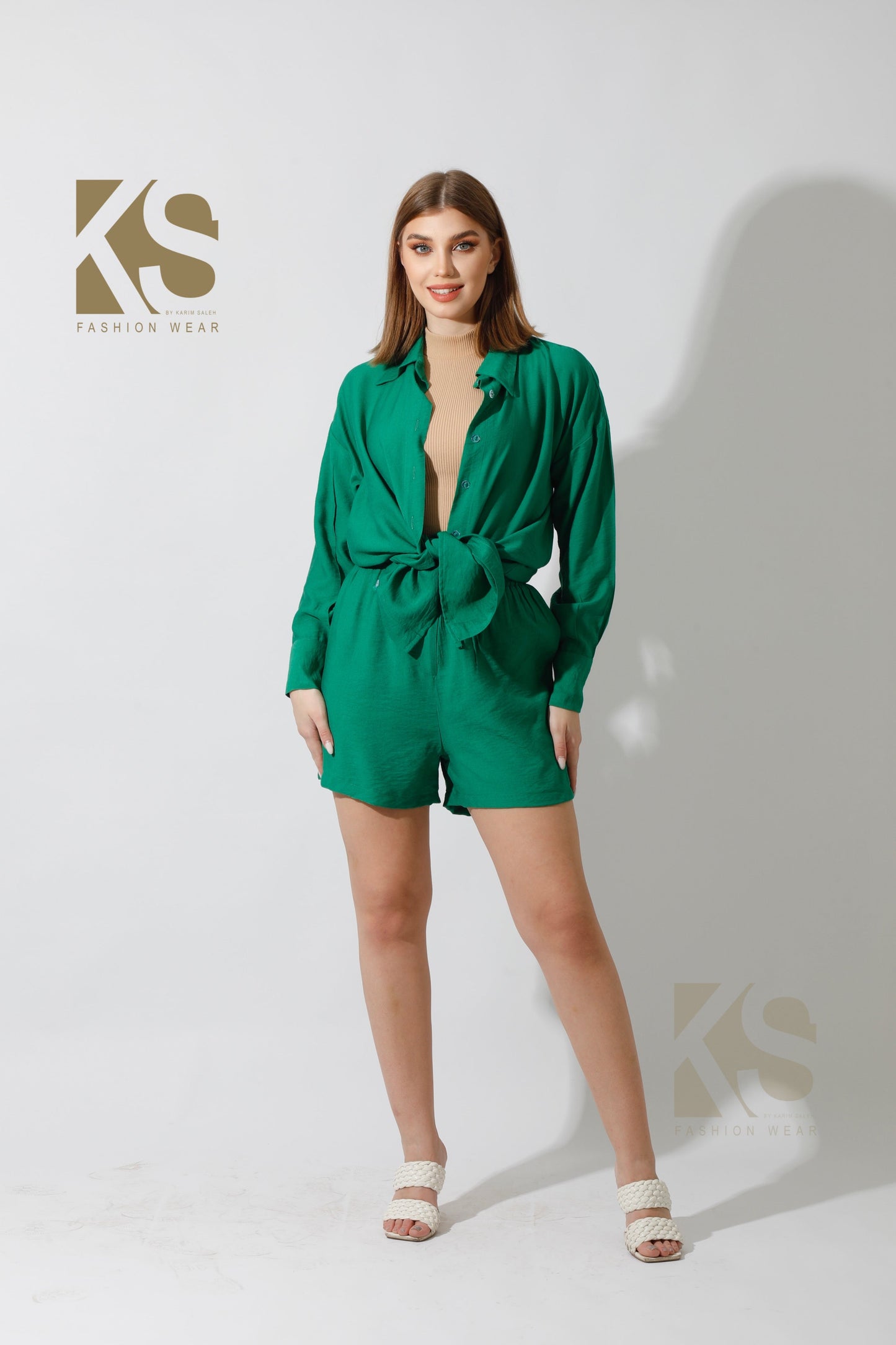 Lose Fit Shorts - Green