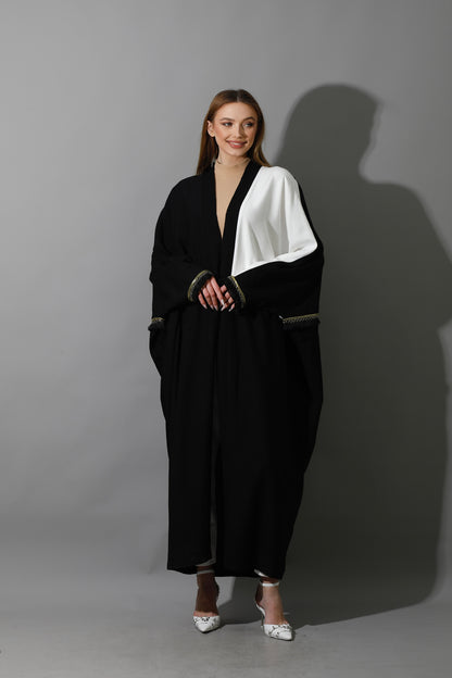 Lose Double Color Kaftan - Black X White