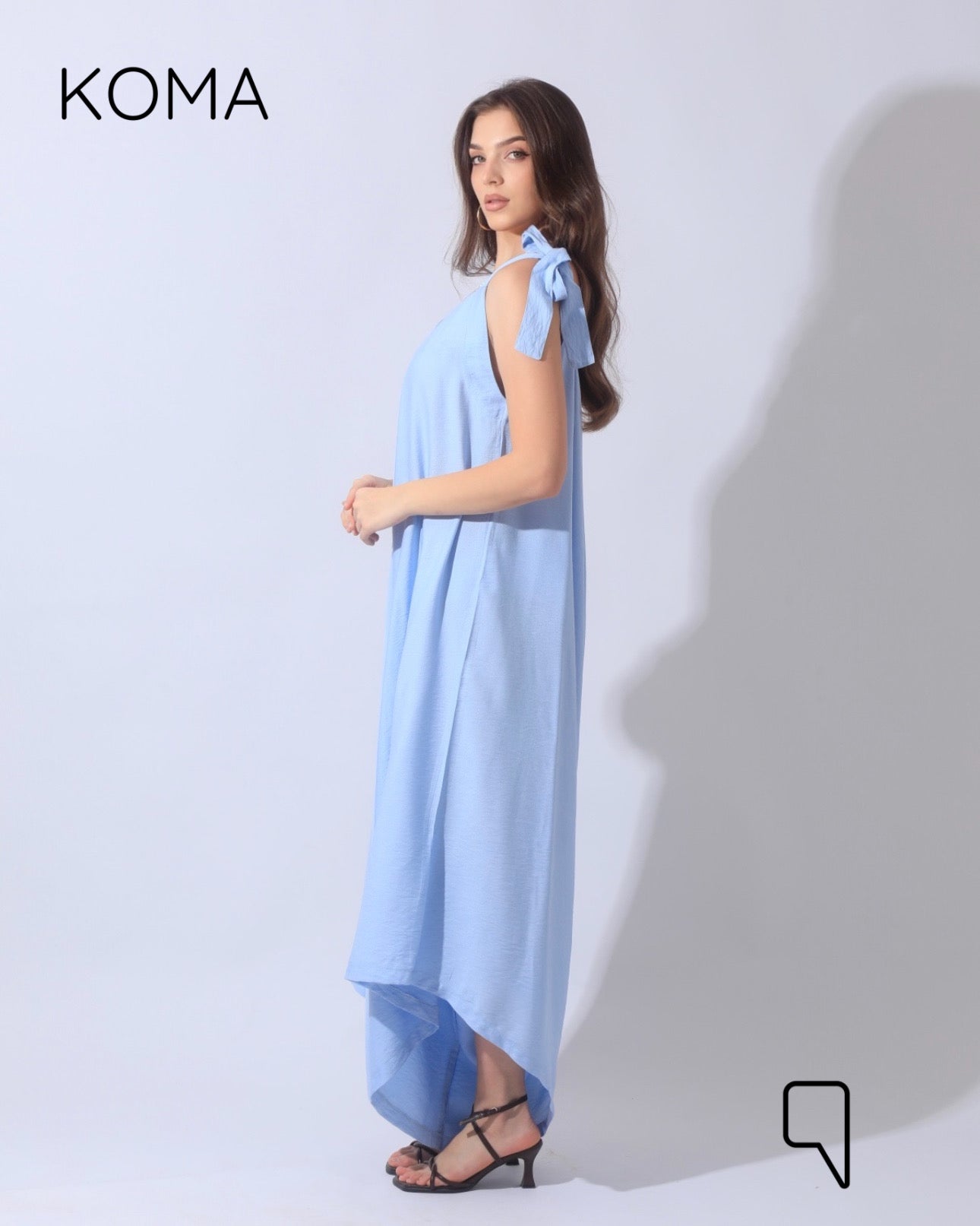 Tied Up Lose Jumpsuit - Baby Blue