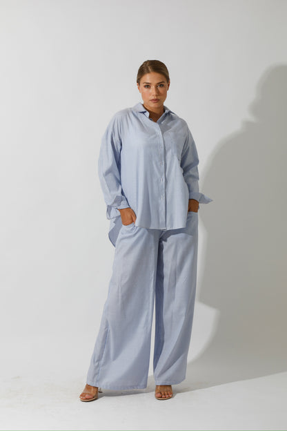 Lose Striped Shirt - Striped Blue