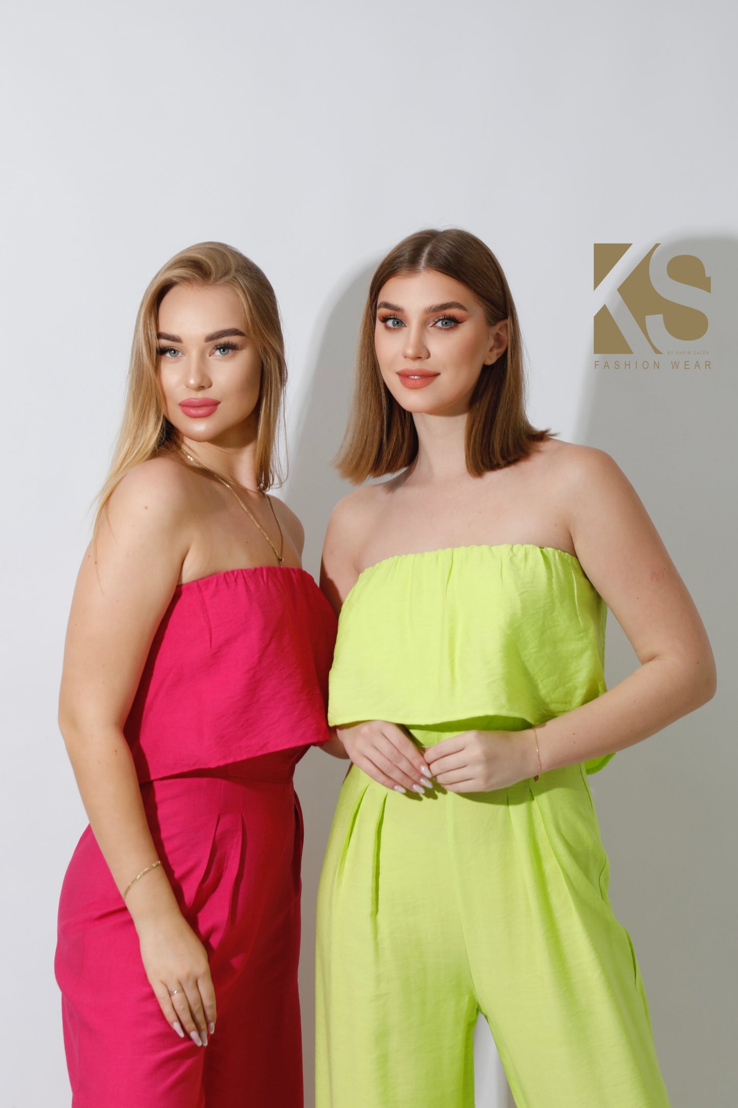 Wide Leg Jumpsuit - Lime Green
