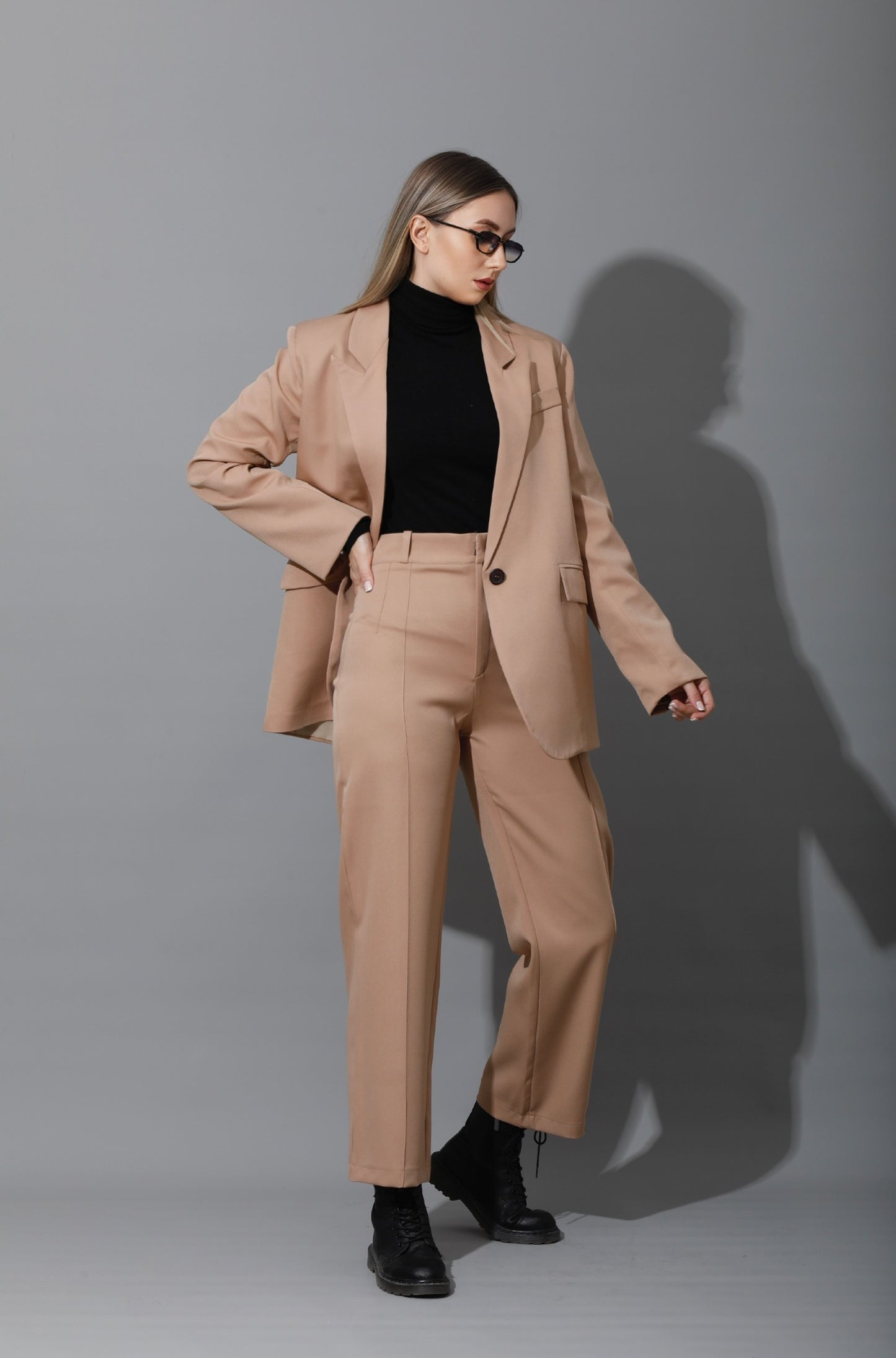 Tailored Oversized Suits - Beige