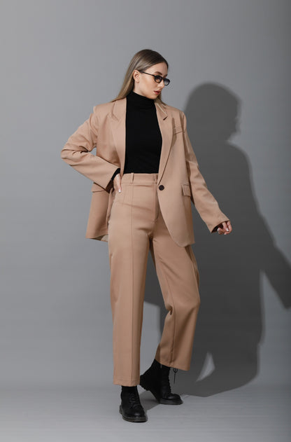 Tailored Oversized Suits - Beige