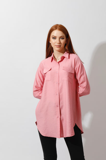 Shirt ‏with Two Pockets - Rose