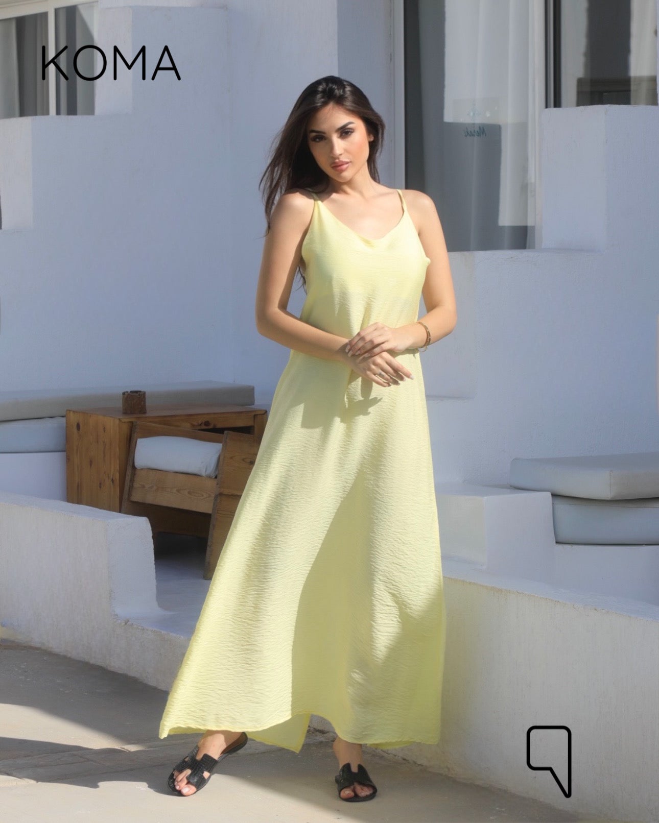 Noella Backless Maxi Dress - Yellow