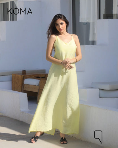 Noella Backless Maxi Dress - Yellow