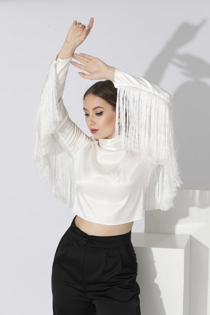 Fringed Blouse - White
