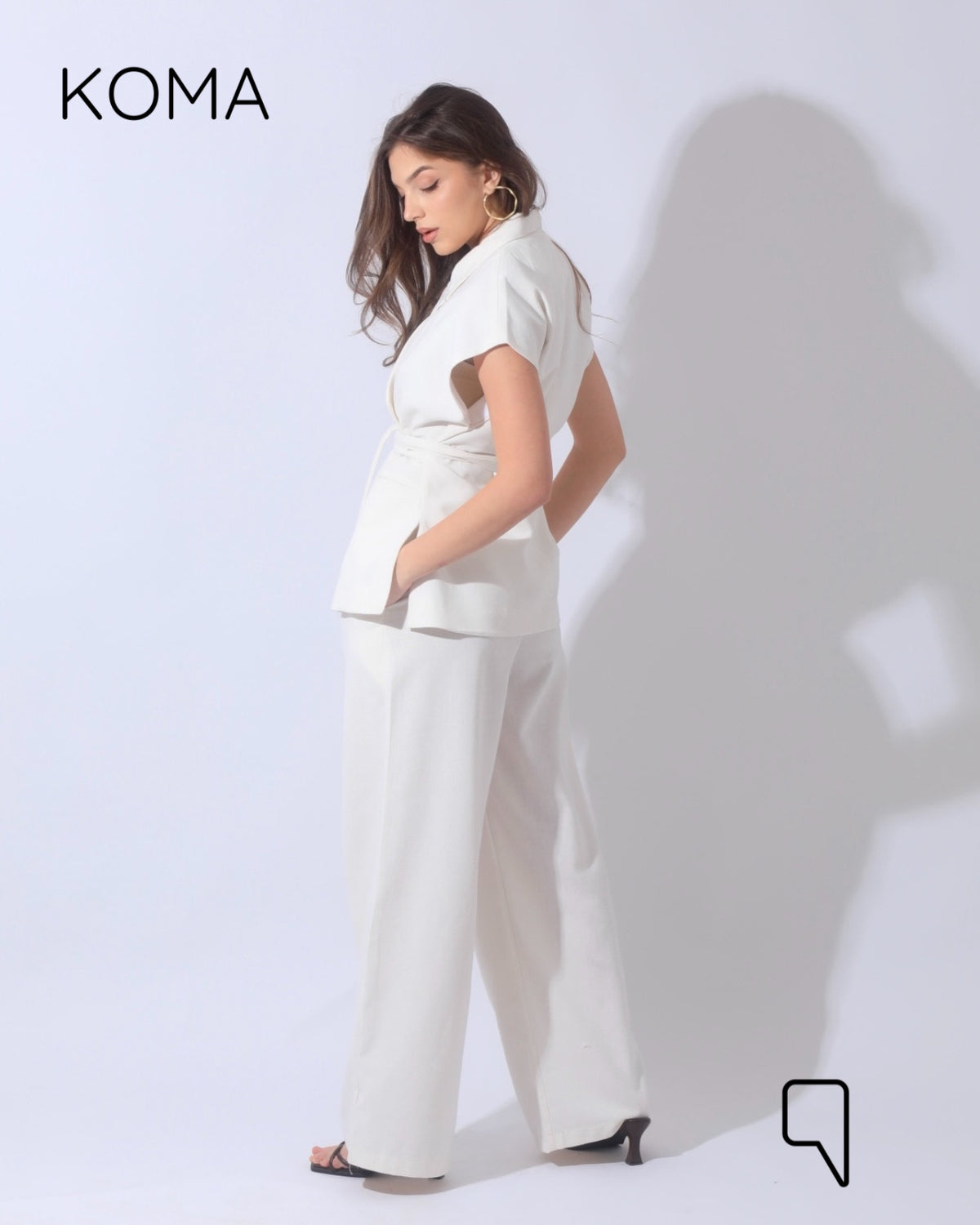 Ariel Lose Fit Trousers - White