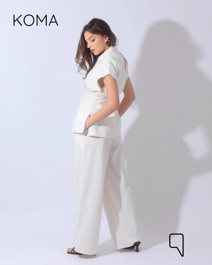 Ariel Lose Fit Trousers - White