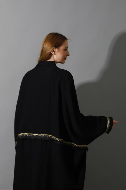 Lose Double Color Kaftan - Black X White