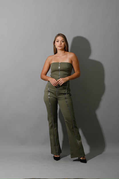 Co-Ord Some Protel Top - Olive