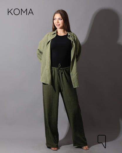 Textured Long Sleeves Shirt - Mint