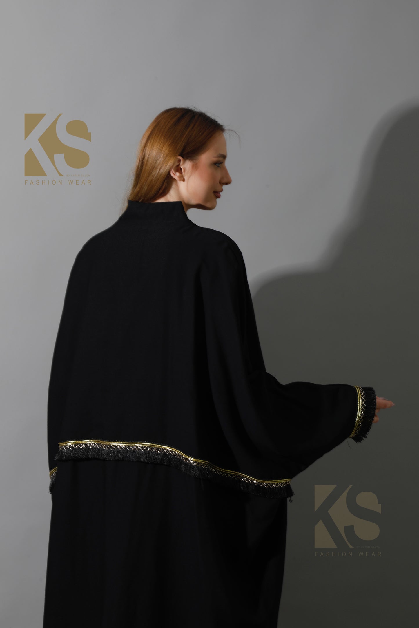 Lose Double Color Kaftan - Black X White