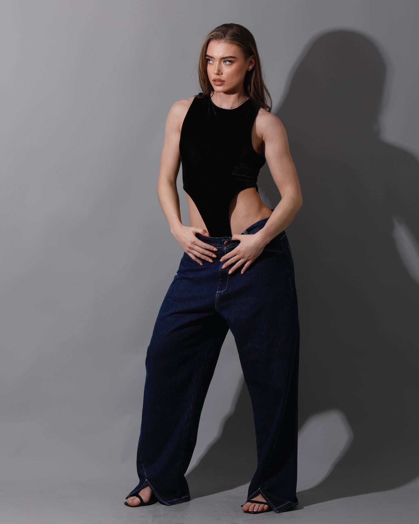 Velvet Body Suit - Black
